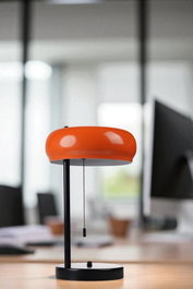 Opviq Lámpara de mesa 8896-3 Naranja y Negro